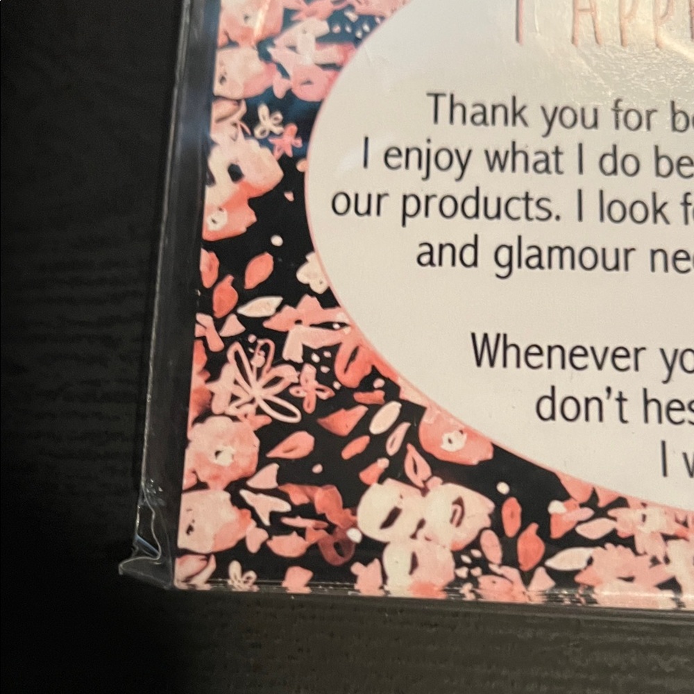 25ct Floral Border Thank You Note Cards - Pink & Black - Picture 5 of 5